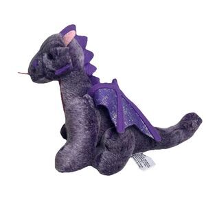 Russ Berrie Purple Pink Dragon Plush Stuffed Animal 7" Tall Collectible Toy